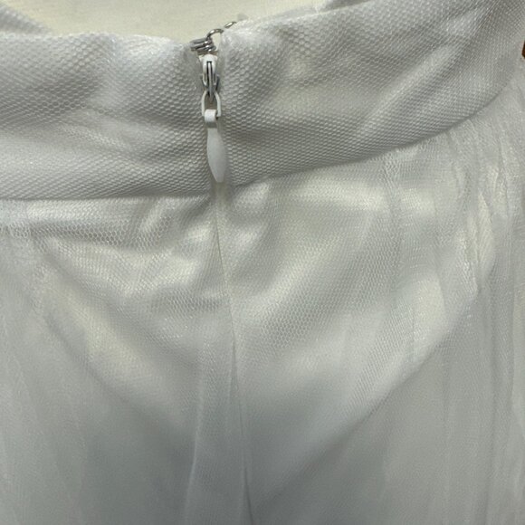 Windsor White Mesh Maxi Dress Criss Cross Back Adjustable Straps S Small - Picture 8 of 10